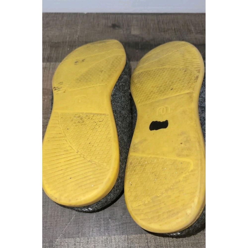 Mahabis Classic‎ Slipper Mens 6.5 Womens 8 Larvik Grey Yellow Wool CLA-A1V1 - Picture 7 of 7